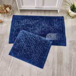 Rectangle 100% Cotton Retro 2 piece Bath Rug Set, NV