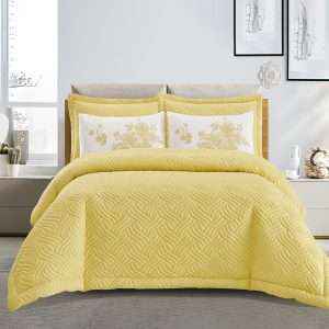 طقم لحاف بنمط مُطرز مجوز كينغ 6 قطع