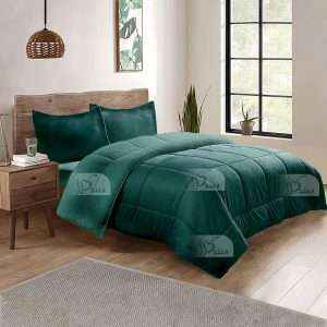 Sherpa-Cozy-Plush-Comforter Set, Caribbean-Green