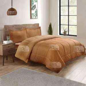 Sherpa-Cozy-Plush-Comforter Set, Honey
