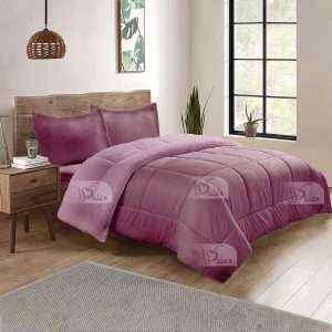 Sherpa-Cozy-Plush-Comforter Set, Lavender