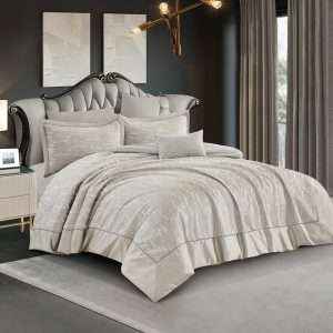 Jacquard Comforter Double 7-Piece Set, Silver