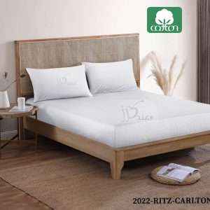 شرشف ®Ritz Carlton قُطن %100مطّاطي مجوز-عدد الخيوط ( 300T.C )