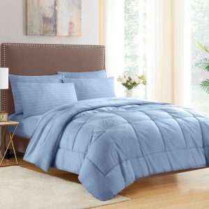 طقم لحاف فندقي مقلم