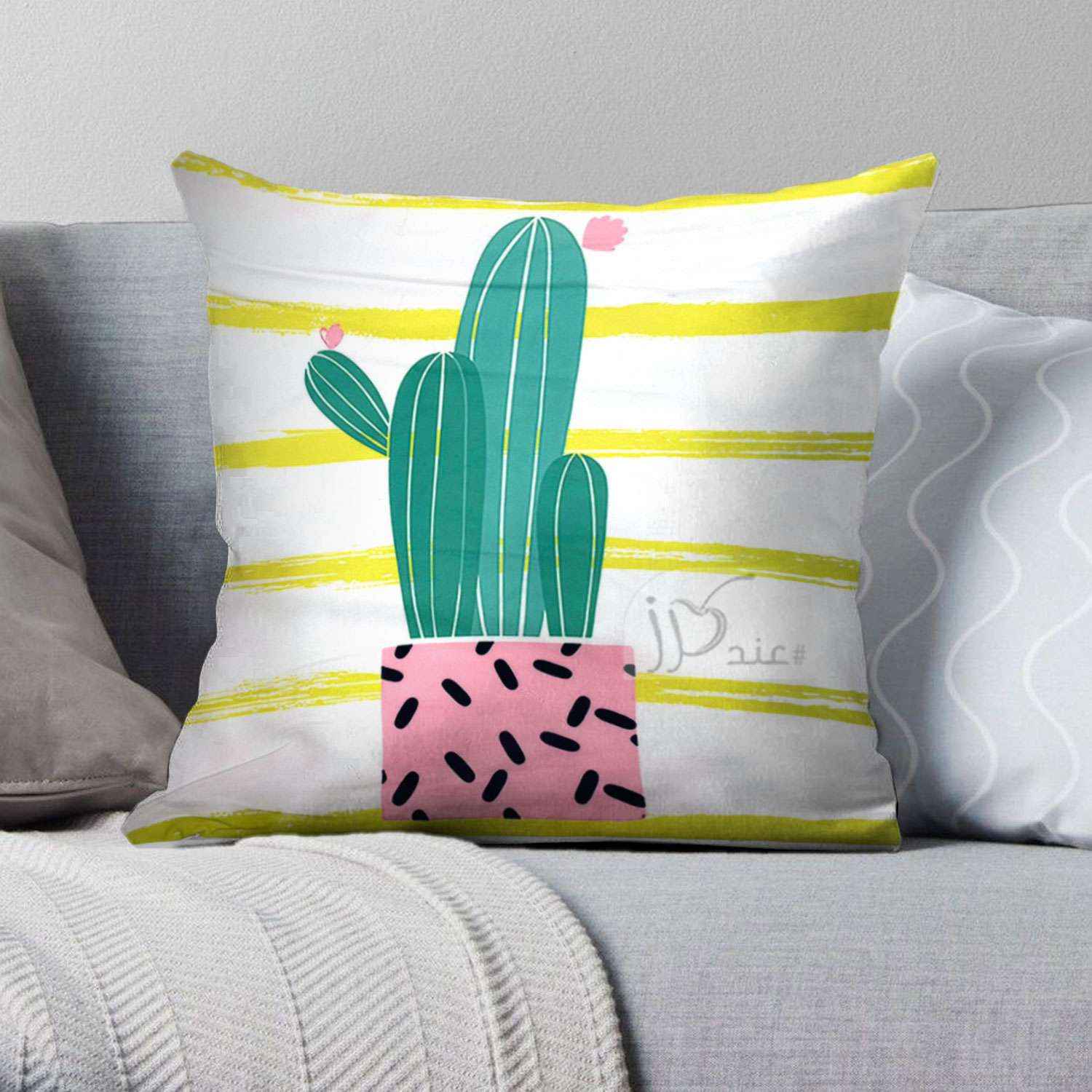 غطاء وسادة مُخمل بطبعات