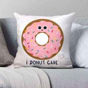 غطاء وسادة مُخمل برسمة دونات