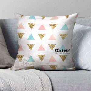 غطاء وسادة مُخمل بطبعات