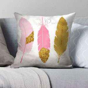 غطاء وسادة مُخمل بطبعات