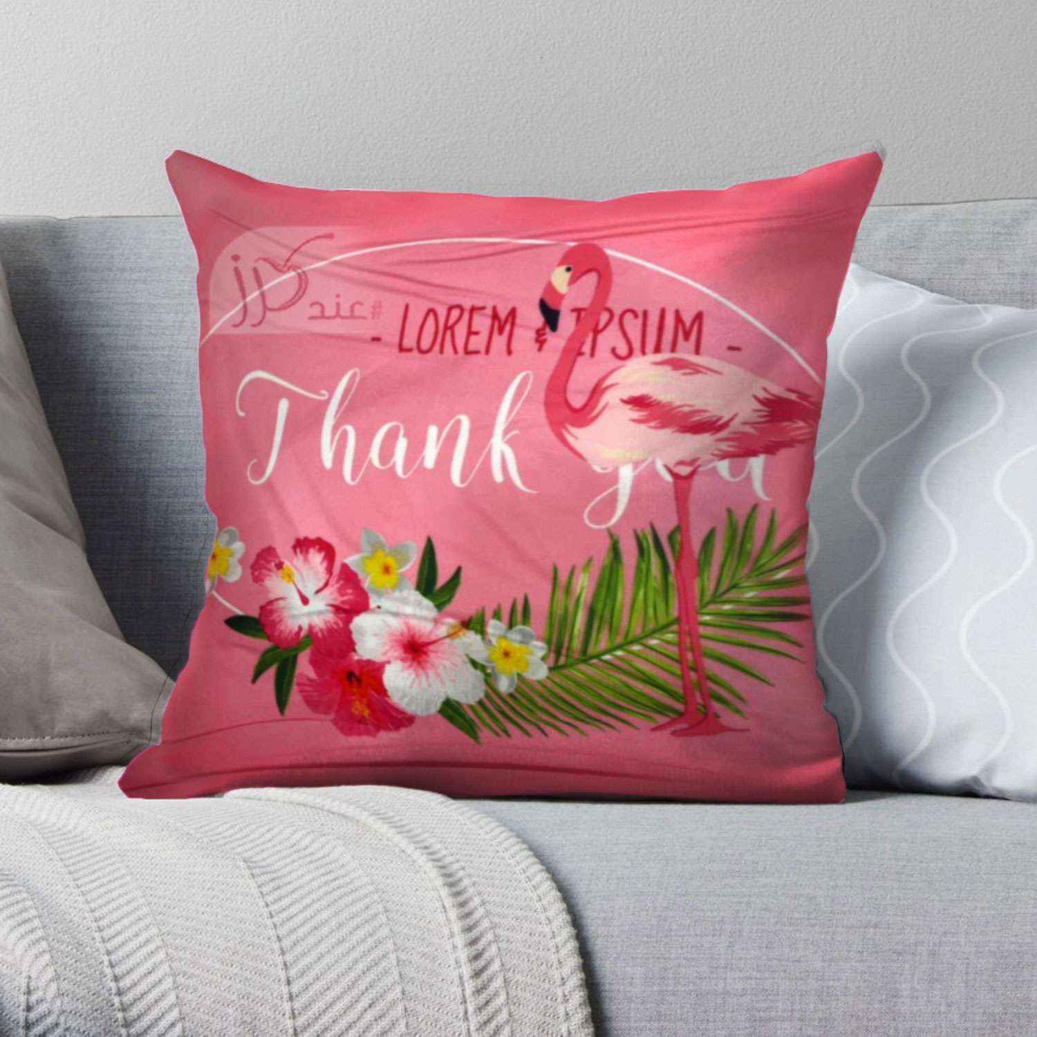 غطاء وسادة مُخمل بطبعات