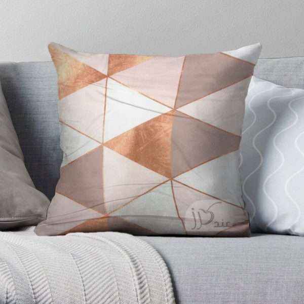 غطاء وسادة مُخمل بطبعات هندسية