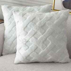 غطاء وسادة فرو