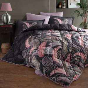 طقم لحاف صيفي بوجهين قطن تُركي مجوز 6 قطع