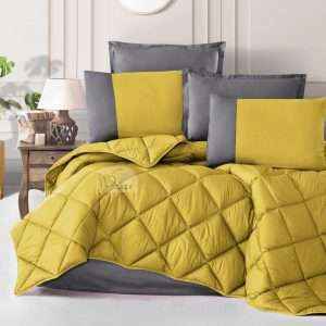 طقم لحاف صيفي بوجهين قطن تُركي مجوز 6 قطع