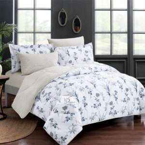 Reversible Floral Cotton 100% Comforter Set, 7 Pcs