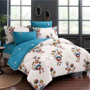 Reversible Floral Cotton 100% Comforter Set, 7 Pcs
