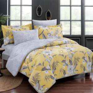 Reversible Floral Cotton 100% Comforter Set, 7 Pcs