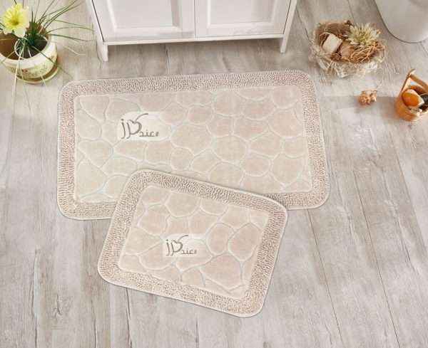 Rectangular 100% Cotton 2 piece Bath Rug Set
