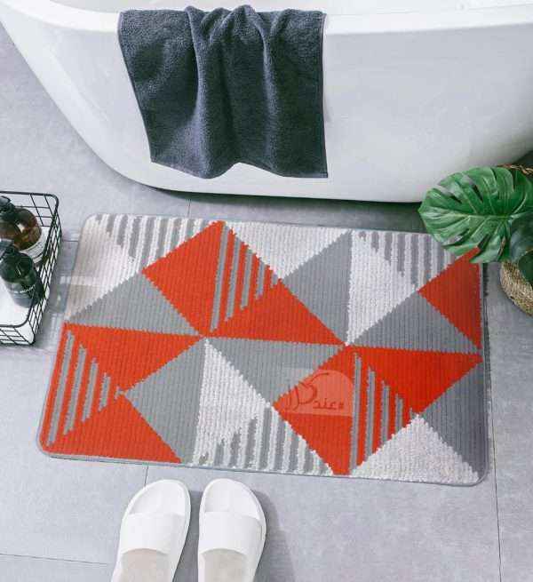 Retro Waterproof Bath Mat Soft Polyester Absorbent Anti-Slip (60X90cm)