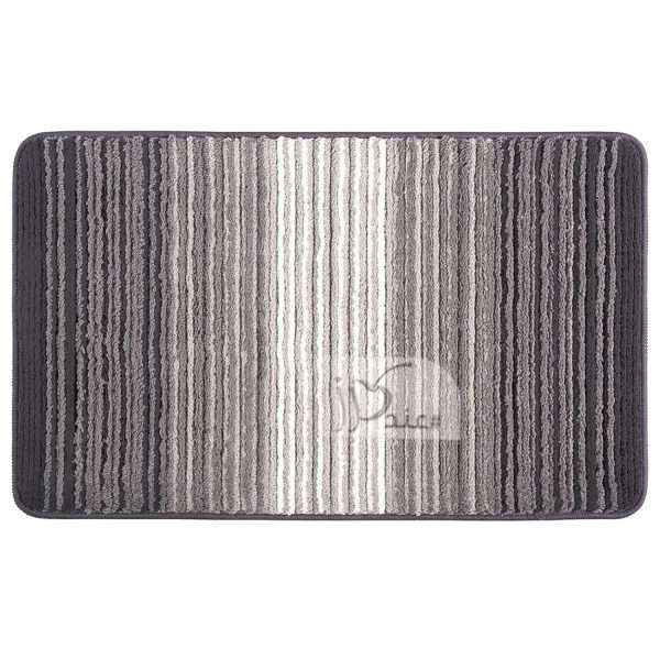 Striped Waterproof Bath Mat Soft Polyester Absorbent Anti-Slip (60X90cm)