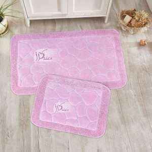 Rectangular 100% Cotton 2 piece Bath Rug Set