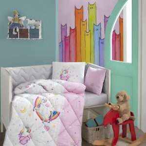 طقم لحاف بيبي تركي قطن %100 6قطع