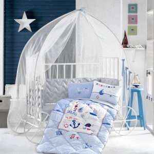 طقم لحاف بيبي تركي قطن %100 6قطع