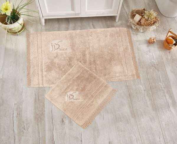 Rectangular 100% Cotton Crochet 2 piece Bath Rug Set