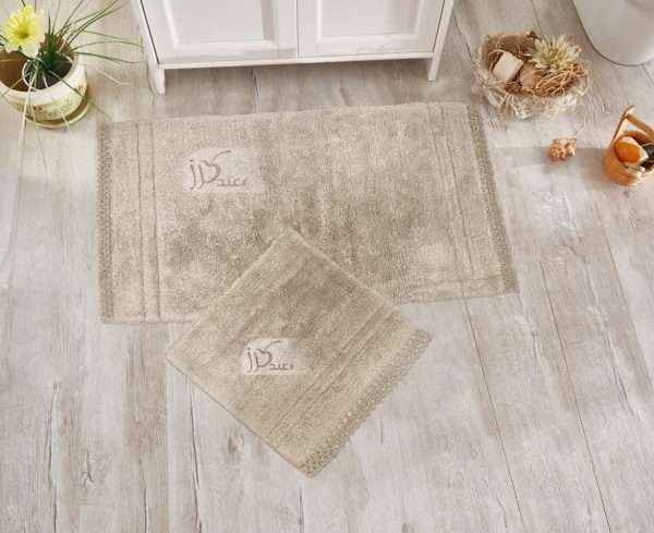 Rectangular 100% Cotton Crochet 2 piece Bath Rug Set