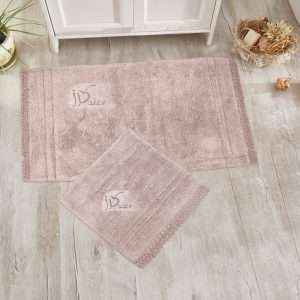 Rectangular 100% Cotton Crochet 2 piece Bath Rug Set