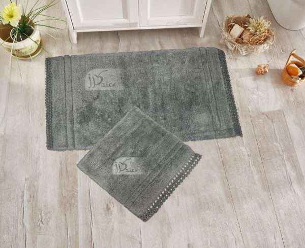 Rectangular 100% Cotton Crochet 2 piece Bath Rug Set