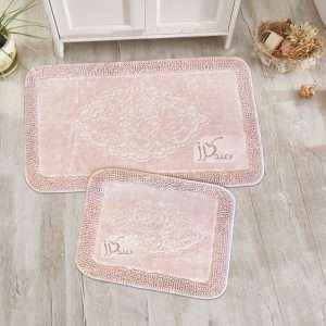 Rectangular 100% Cotton 2 piece Bath Rug Set, Somo