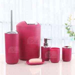 Matte Bathroom Accessory 6 Pcs/Set, Watermelon