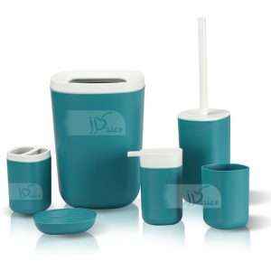 Matte Bathroom Accessory 6 Pcs/Set, Teal