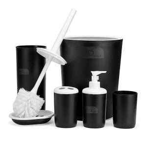 طقم إكسسوارات حمام بلاستيك 6 قطع