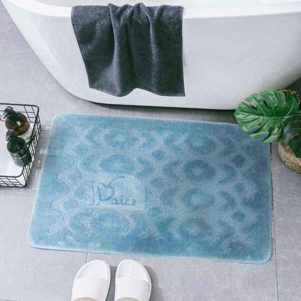 Retro Waterproof Bath Mat Soft Polyester Absorbent Anti-Slip (60X90cm)