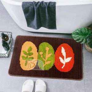 Retro Waterproof Bath Mat Soft Polyester Absorbent Anti-Slip (60X90cm)