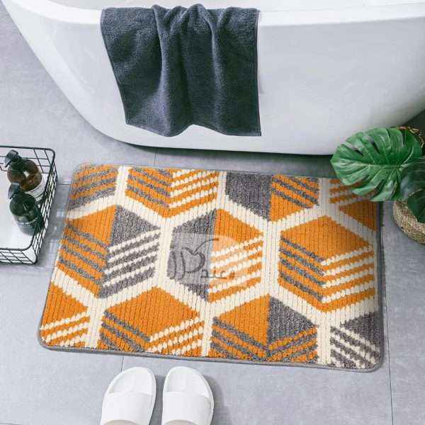 Retro Waterproof Bath Mat Soft Polyester Absorbent Anti-Slip (60X90cm)