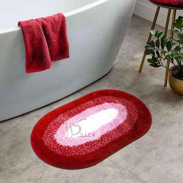 Oval Waterproof Bath Mat Soft Polyester Absorbent Anti-Slip (48X78cm)