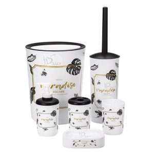 طقم إكسسوارات حمام بلاستيك 6 قطع