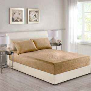 Flannel Fleece Fitted Sheet Velvet Twin Size set Plus Deep Pocket 2Pcs