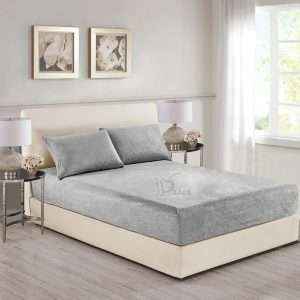 Flannel Fleece Fitted Sheet Velvet Twin Size set Plus Deep Pocket, 2Pcs