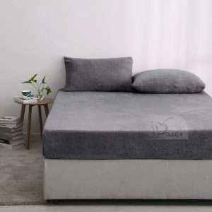 Mink Fur Fitted Sheet set King Size set Plus Deep Pocket, 3Pcs