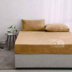 Mink Fur Fitted Sheet set King Size set Plus Deep Pocket, 3Pcs