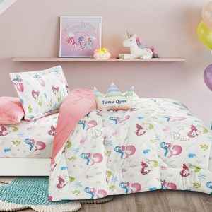 Kids Velvet Winter Reversible Comforter 5-Piece Set, Honey