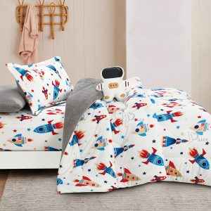 Kids Velvet Winter Reversible Comforter 5-Piece Set, Honey