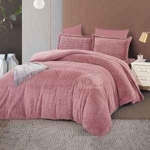 طقم لحاف شتوي فرو محفر