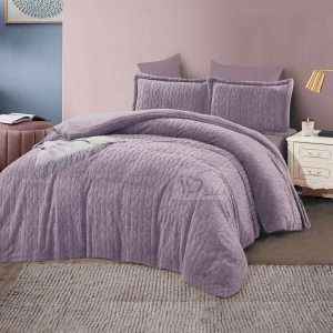 طقم لحاف شتوي فرو محفر