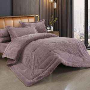 طقم لحاف شتوي فرو محفر