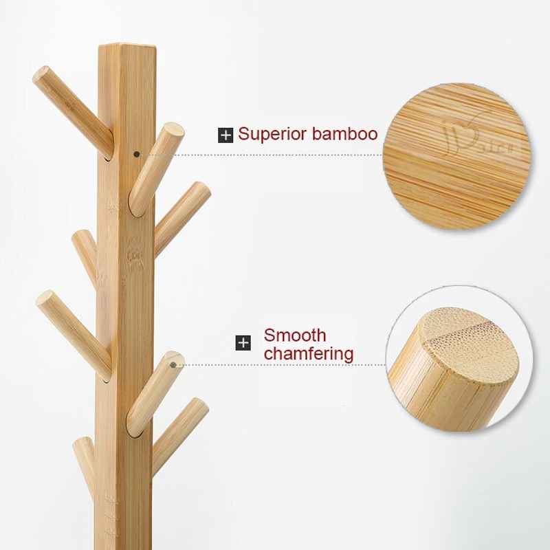 Coat Racks Minimalist Multifunctional Bedside Cabinet Hanger Solid Wooden Leg