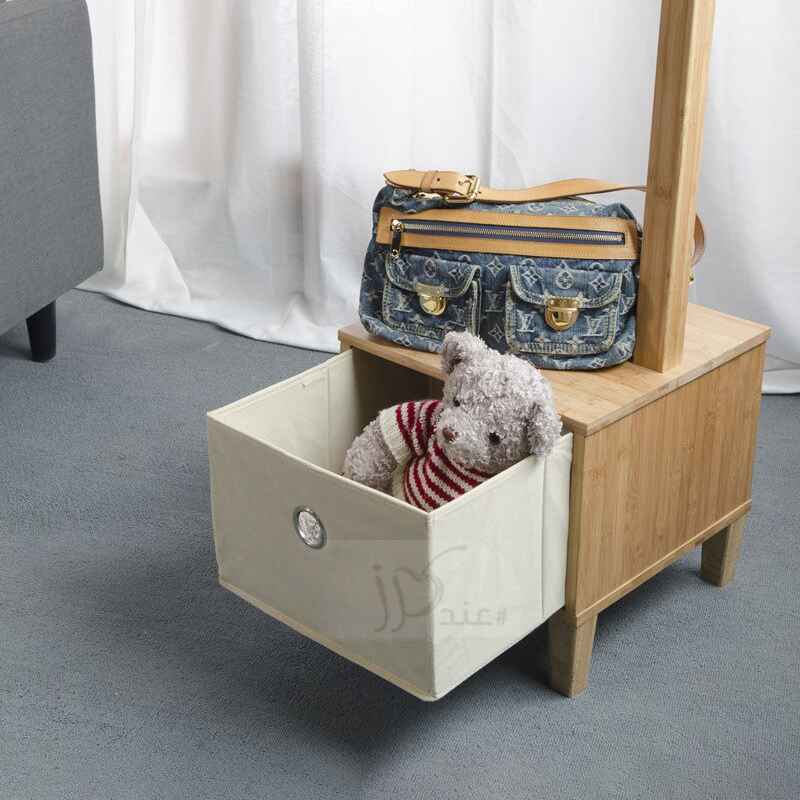 Coat Racks Minimalist Multifunctional Bedside Cabinet Hanger Solid Wooden Leg